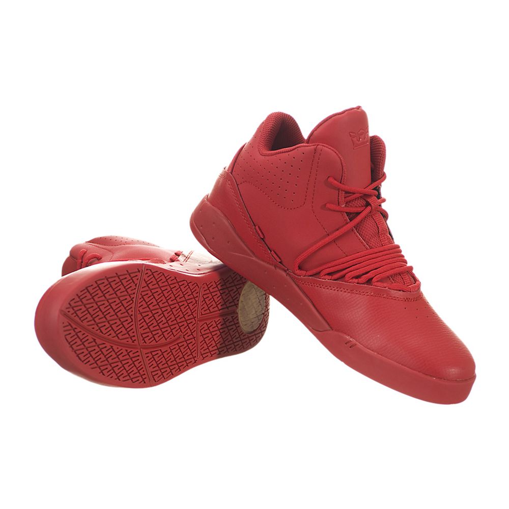 Baskets Supra Estaban Rouge Red/Red-Red Homme | WCJ-65625993